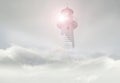 Lighthouse in mist Royalty Free Stock Photo