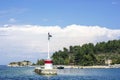 Lighthouse modern in Limenas Thassos Royalty Free Stock Photo