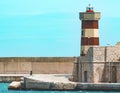 Ancent lighthouse in Monopoli, Puglia - Italy Royalty Free Stock Photo