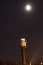 Lighthouse & Moon Royalty Free Stock Photo