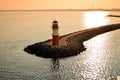 Lighthouse in the morning sun Royalty Free Stock Photo