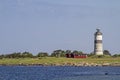 Lighthouse at Morups Tange Royalty Free Stock Photo