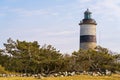 The lighthouse Morups TÃÂ¥nge is built 1843 and situated in a nature reserve on the Swedish West Coast Royalty Free Stock Photo