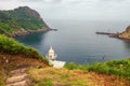 Lighthouse of the mouth of the port of Pasajes, Way of St. James Royalty Free Stock Photo