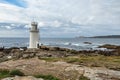 Lighthouse at the Muxia Coast, Galicia, Spain. This is one of the last stages in the jacobean route Royalty Free Stock Photo