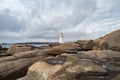 Lighthouse at the Muxia Coast, Galicia, Spain. This is one of the last stages in the jacobean route Royalty Free Stock Photo