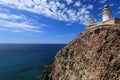 Lighthouse in The Natural park Cabo de Gata -Nijar , Almeria , Spain Royalty Free Stock Photo