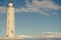 Lighthouse near Gythio against blue sky Royalty Free Stock Photo