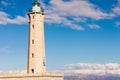 Lighthouse near Gythio against blue sky Royalty Free Stock Photo