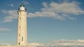 Lighthouse near Gythio against blue sky Royalty Free Stock Photo