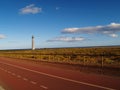 Lighthouse near highway