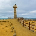 Lighthouse near Salinas City, Ecuador Royalty Free Stock Photo