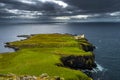 Lighthouse Of Neist Point At The Coast Of The Isle Of Skye In Scotland Royalty Free Stock Photo