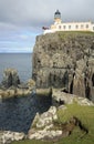Lighthouse at Neist Point, Isle of Skye, Scotland Royalty Free Stock Photo