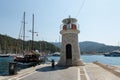 Lighthouse in Netsel marina in Marmaris harbor, Turkey Royalty Free Stock Photo