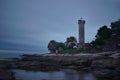 Lighthouse in the night in Savudrija / Croatia Royalty Free Stock Photo