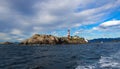 Lighthouse. Norwegian island Skrova Royalty Free Stock Photo