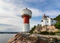 Lighthouse at Odderoya in Kristiansand, Norway