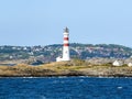 Lighthouse OksÃÂ¸y fyr south of Kristiansand in Norway