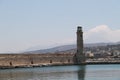 Lighthouse at Port of Rethymnon, Crete, Greece