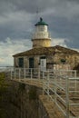 Lighthouse on the old Venetian fortress in Corfu, Kerkyra, Greece.