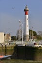 Lighthouse of Ouistreham in France Royalty Free Stock Photo