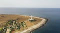 Lighthouse and outbuildings in Sicily, Italy