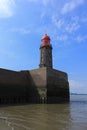 Lighthouse over blue sky in Bremerhaven Royalty Free Stock Photo