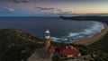 Lighthouse at Palm Beach shoreline Sydney Australia Royalty Free Stock Photo