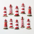 Lighthouse Paper Stickers - AI Generated