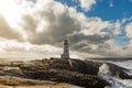 Peggys Cove Lighthouse NS Canada Royalty Free Stock Photo