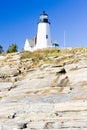 lighthouse Pemaquid Point Light, Maine, USA Royalty Free Stock Photo
