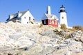 lighthouse Pemaquid Point Light, Maine, USA Royalty Free Stock Photo