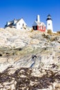 lighthouse Pemaquid Point Light, Maine, USA Royalty Free Stock Photo