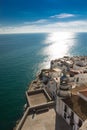 Lighthouse in Peniscola, Valencia, Spain.