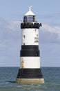 Lighthouse at Penmon Point Royalty Free Stock Photo