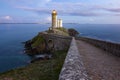 Lighthouse Phare du Petit Minou at sunset, Brittany, France Royalty Free Stock Photo