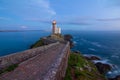 Lighthouse Phare du Petit Minou at sunset, Brittany, France Royalty Free Stock Photo