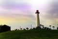 Lighthouse at Pine Avenue Pier. Long Beach, California, USA Harbor Lighthouse. Royalty Free Stock Photo