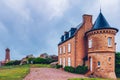 Lighthouse of Ploumanach Mean Ruz in Perros-Guirec on Pink Granite Coast, Brittany (Bretagne), France Royalty Free Stock Photo