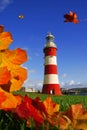 Lighthouse in Plymouth Royalty Free Stock Photo