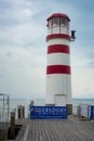 Lighthouse in Podersdorf in Austria on Neusiedler See lake