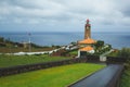 Lighthouse Ponta Garca on Sao Miguel Island, Azores, Portugal Royalty Free Stock Photo