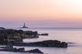 Lighthouse Porer at sunset, Cape Kamenjak, Istria, Croatia Royalty Free Stock Photo