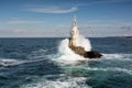 Lighthouse in the port of Ahtopol, Black Sea, Bulgaria Royalty Free Stock Photo