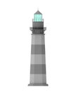 Lighthouse. Port lighthouse icon. Realistic lighthouse building.