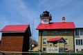 Lighthouse at Port Washington Wisconsin Royalty Free Stock Photo