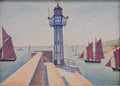 The lighthouse of Portrieux painting by Paul Signac