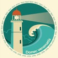 Lighthouse poster label for text