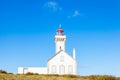 The lighthouse `Poulains` of the famous island Belle Ile en Mer in France Royalty Free Stock Photo